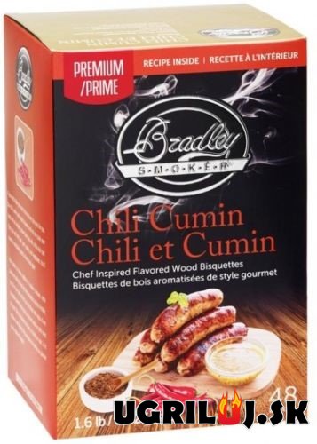 Brikety pro udírny Bradley - Premium Chili Cumin, 48ks