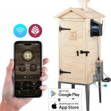 Dřevěná udírna Browin dragON Sprucewood, Digital Wi-Fi, 200L