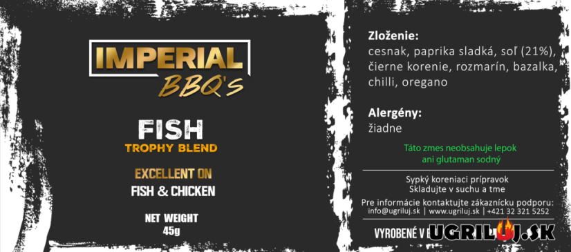 Grilovacie korenie IMPERIAL BBQ's, Fish Trophy Blend, 45g
