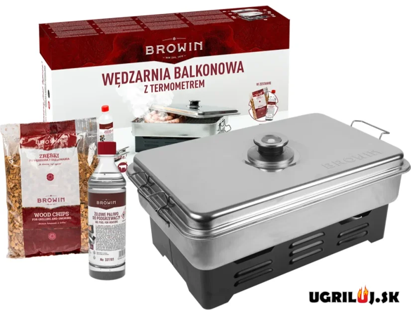 Nerezová prenosná udiareň Browin, Štartovací SET 3v1