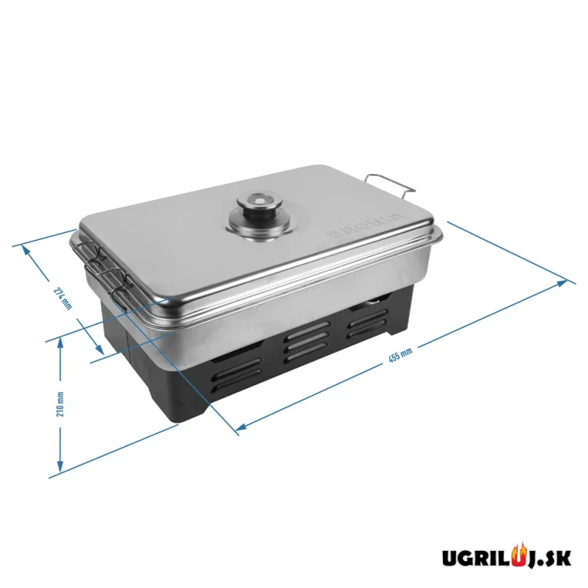 Nerezová prenosná udiareň Browin, Štartovací SET 3v1