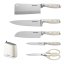Sada kuchynských nožov so stojanom white egg, nerez, 6ks