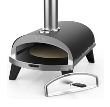 Pizza pec ZiiPa na drevené pelety, čierna, 31cm