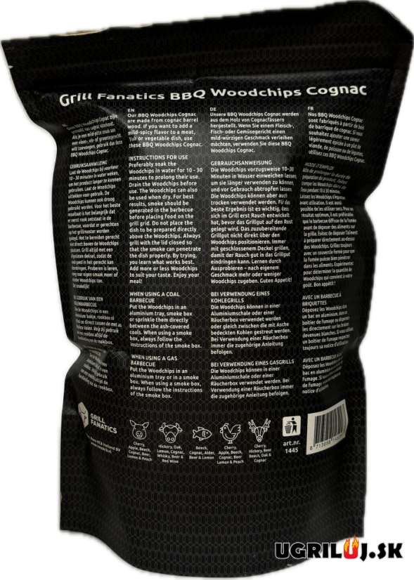 Štěpka do grilu - Lupínky na uzení, Cognac, 500g