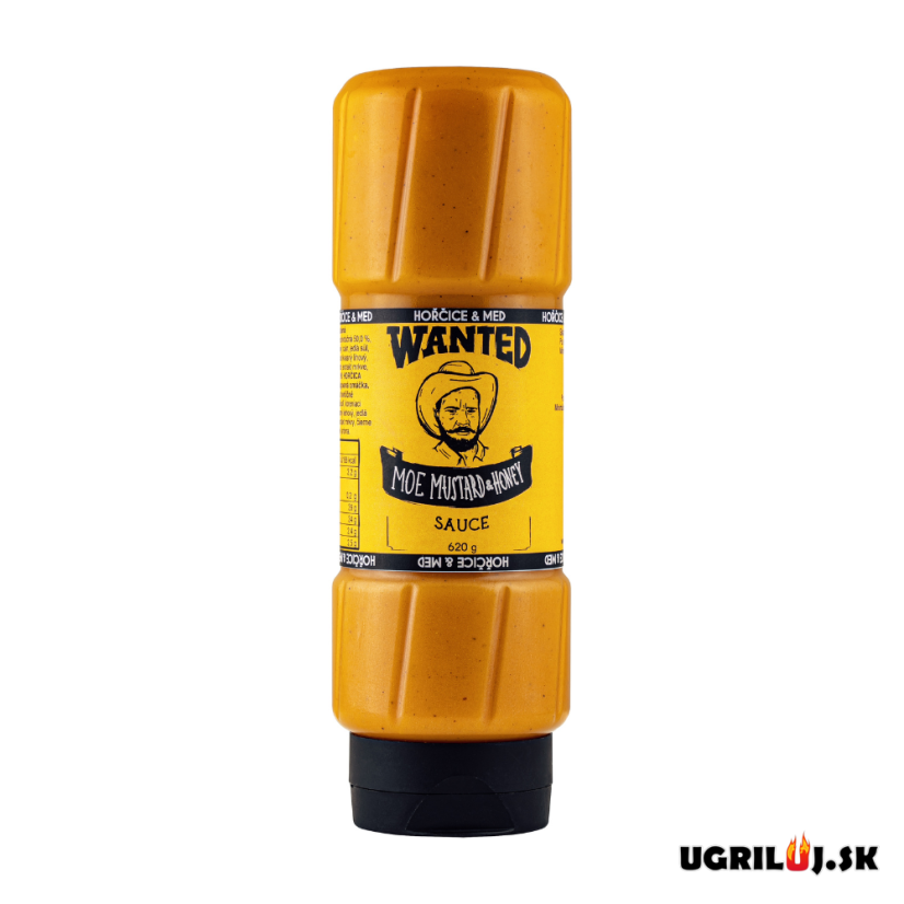 Omáčka na grilování - FRUJO - Wanted Moe Mustard & Honey Sauce, 620g Omáčka na grilování - FRUJO - Wanted Moe Mustard & Honey Sauce, 620g