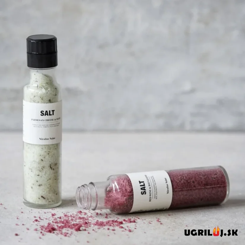 Morská soľ Nicolas Vahé, Red Wine & Bay Leaves (mlynček), 340g