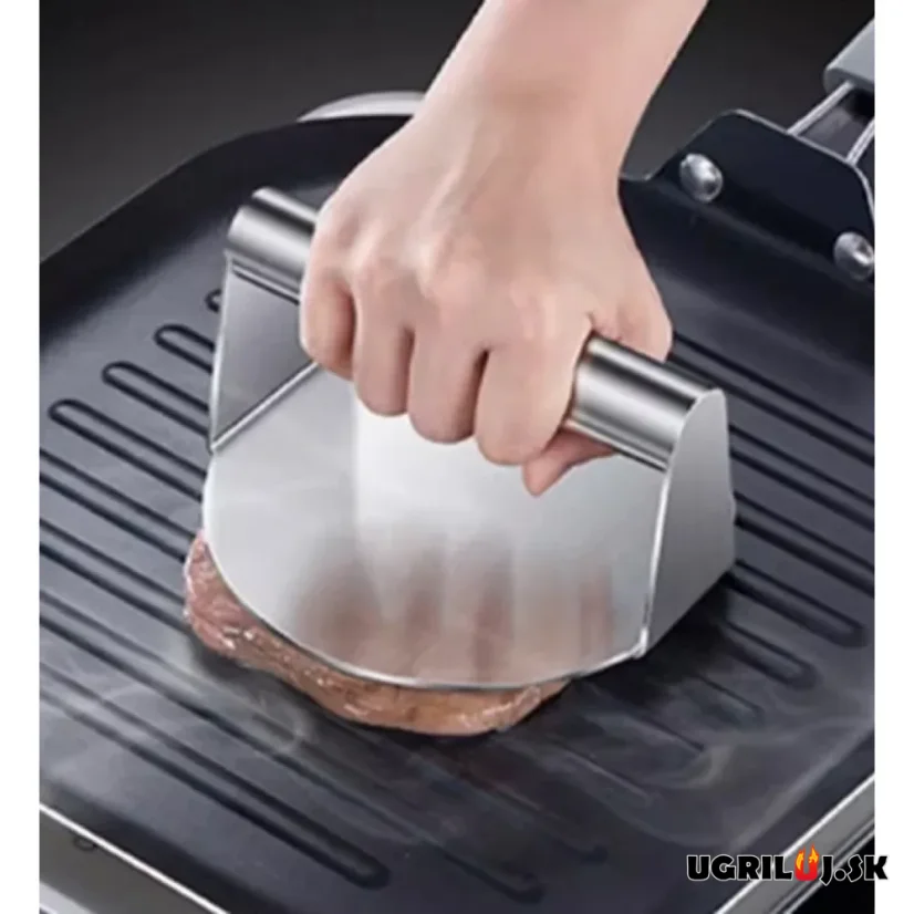 Žehlička na burgery a mäso Grill Team, nerez