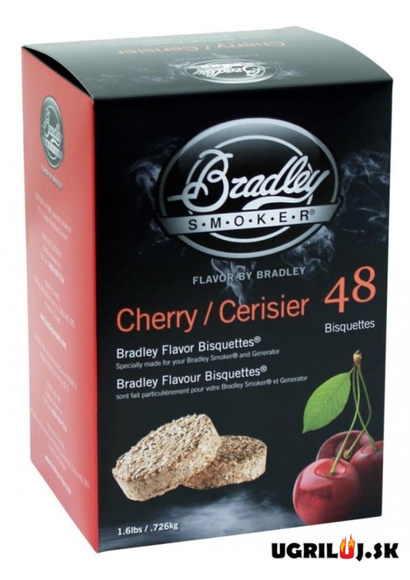 Brikety pre udiarne Bradley - Čerešňa, 48ks