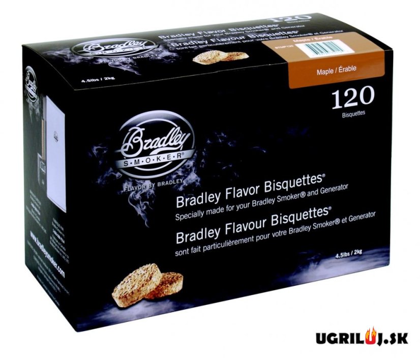 Brikety pro udírny Bradley - Javor, 120ks
