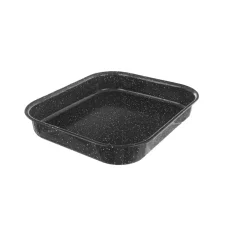 Smaltovaný pekáč, čierny, 29,5x25,5x4,5 cm