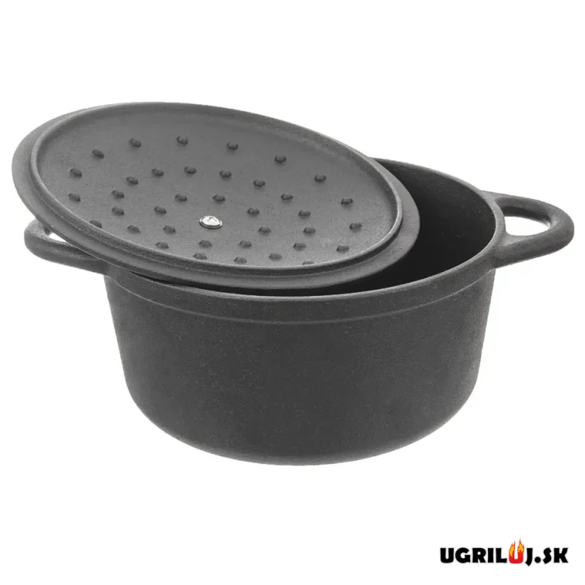 Litinový hrnec s poklicí, 2.7L