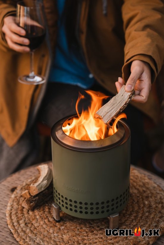Ohnisko SOLO STOVE - MESA XL - Nerez, Zelená