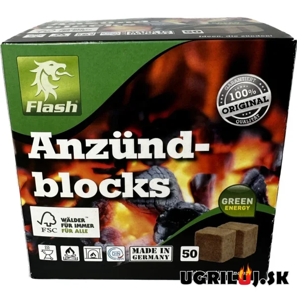 Podpaľač Flash, XXL kocky, 50ks