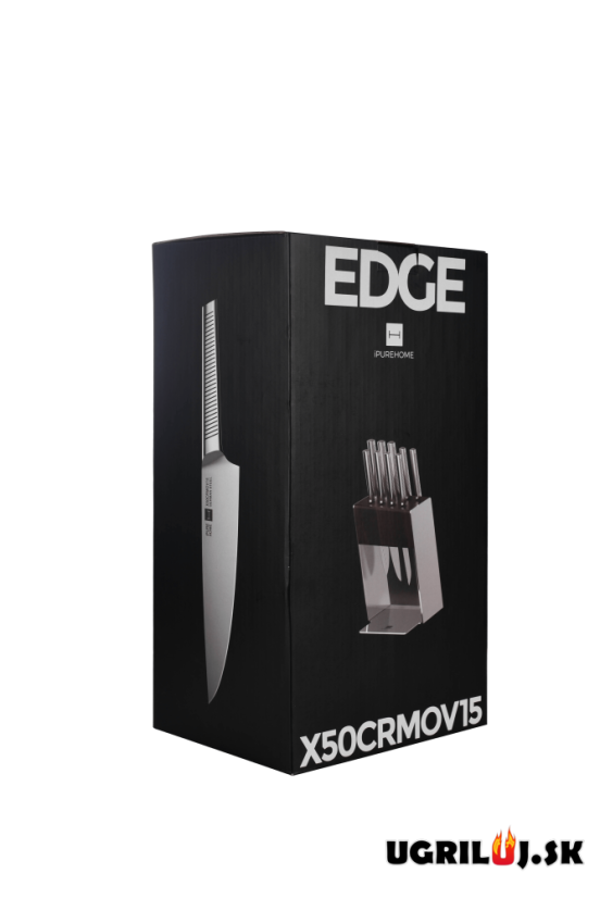 Sada kuchynských nožov so stojanom, nerez, 10ks