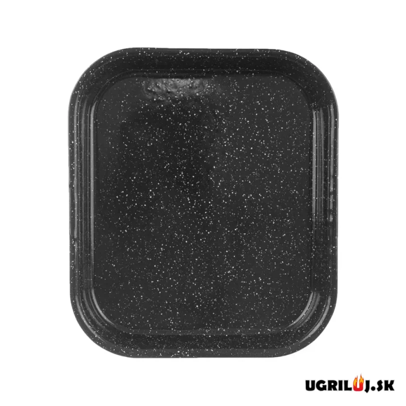 Smaltovaný pekáč, čierny, 29,5x25,5x4,5 cm