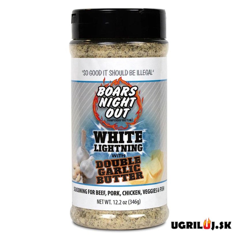 Grilovacie korenie Boars Night Out White Lightning Double Garlic Butter, 346g