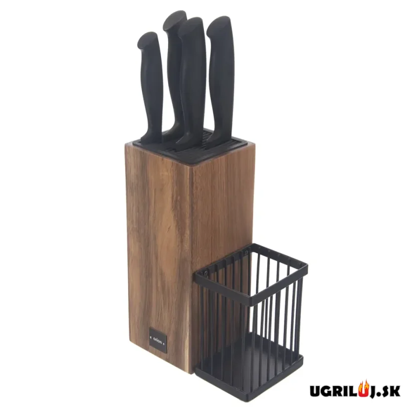 Sada kuchynských nožov, acacia, nerez, 6ks,