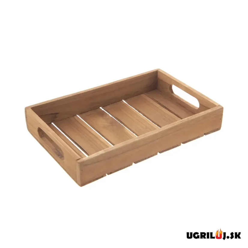 Servírovací tác, teak, 26x18cm