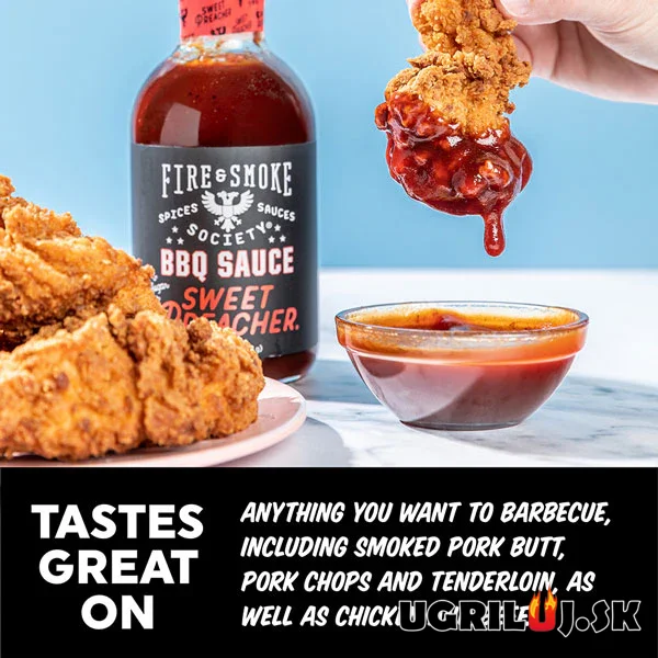 BBQ omáčka na grilovanie - Fire&Smoke - Sweet Preacher BBQ Sauce, 567g
