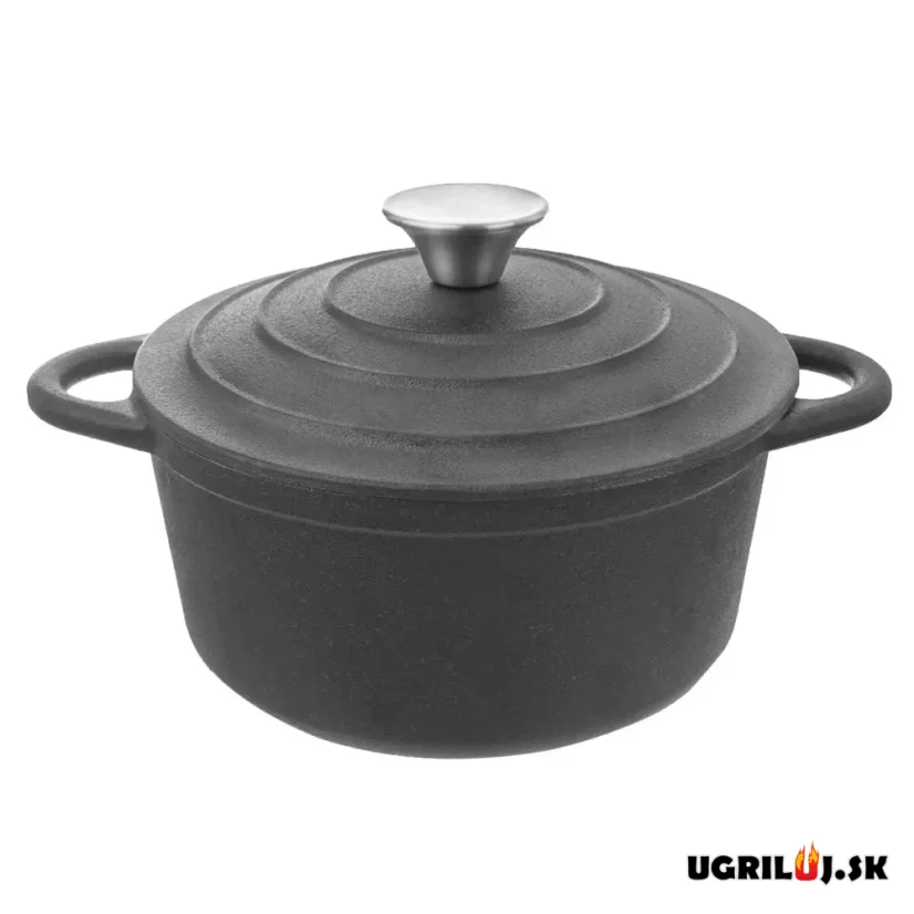 Litinový hrnec s poklicí, 2.7L