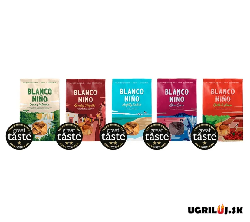 Pravé mexické tortillové lupienky Blanco Niño, Smoky Chipotle, 170g