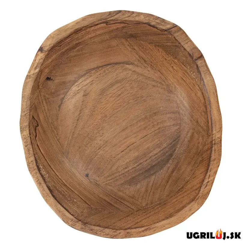 Drevená misa z mangového dreva, oválna 30x27cm