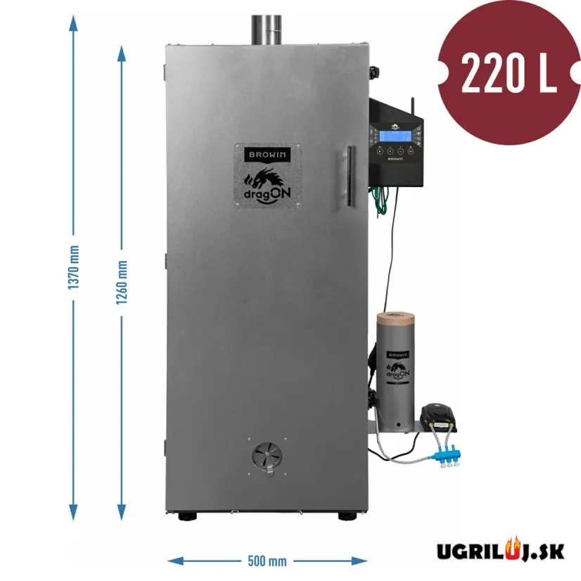 Oceľová udiareň Browin dragON IQ, Digital Wi-Fi, 220L