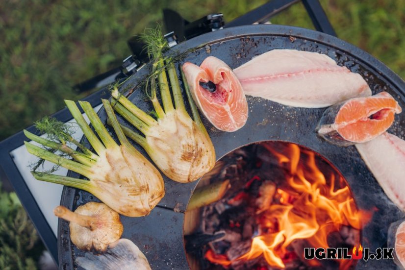 Vonkajšia kuchyňa Höfats "FIRE KITCHEN", s ohniskom Bowl 57 + platňa + hviezdicový stojan