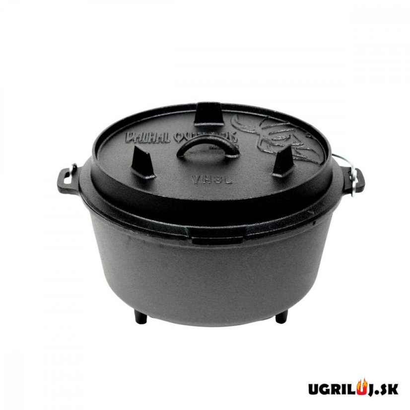 Litinový hrnec Valhal Outdoor - VH8L+, 8.0L (s nožičkami)