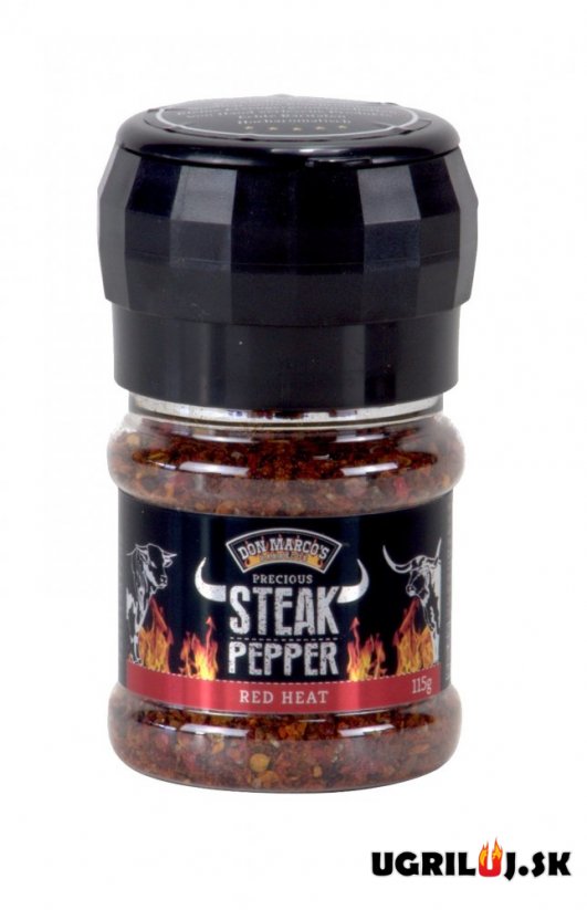 Grilovacie korenie DON MARCO´S - Steak Pepper Red Heat, 115g (mlynček)