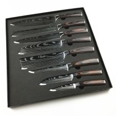 Sada kuchynských nožov, black wood, nerez, 8ks