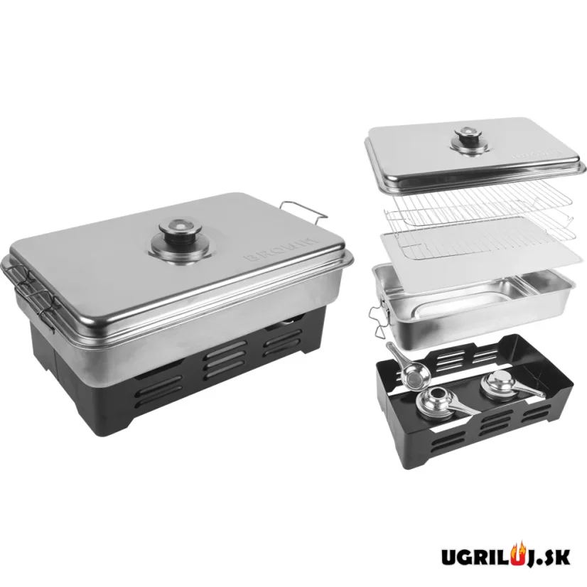 Nerezová prenosná udiareň Browin, Štartovací SET 3v1