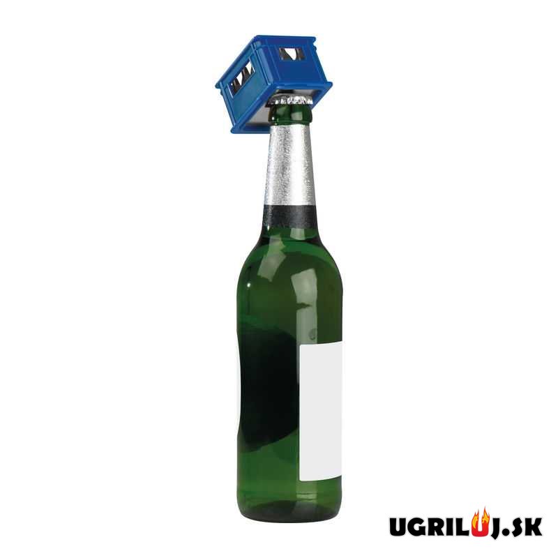 Otvárač na fľaše, pivová debnička, modrá