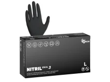 Nitrilové rukavice NITRIL IDEAL3, 100 ks, veľkosť L, nepudrované, čierne