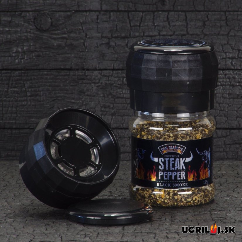 Grilovacie korenie DON MARCO´S - Steak Pepper Black smoke, 135g (mlynček)