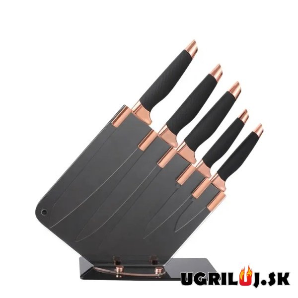 Sada kuchyňských nožů, black layer, nerez, 6ks