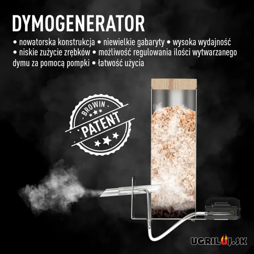 Drevená udiareň Browin dragON Plywood Nature, Digital Wi-Fi, 320L