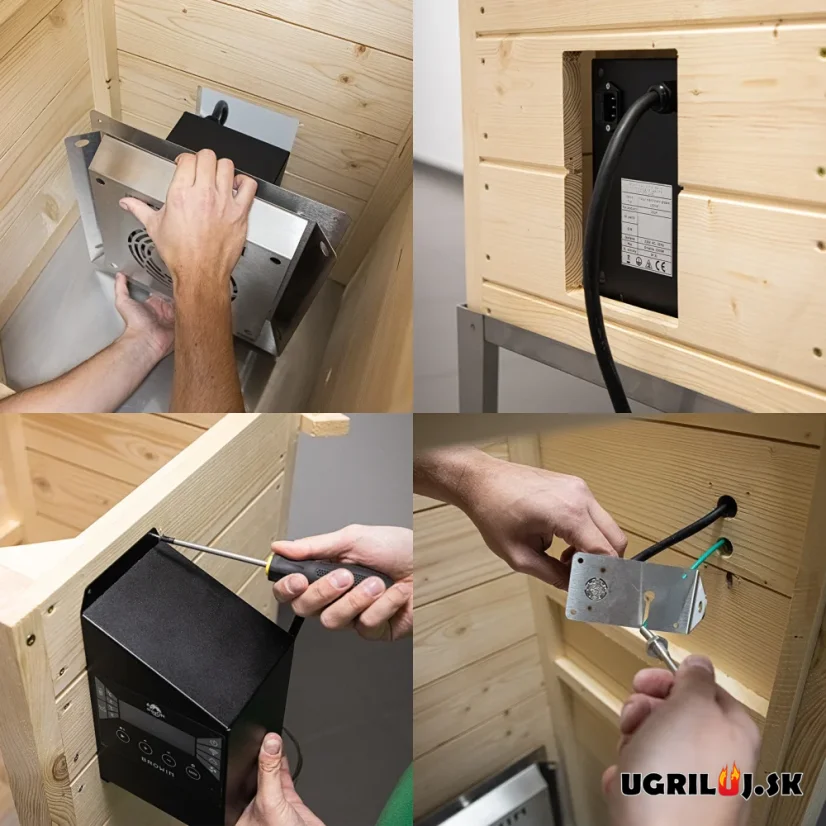 Sada pre vlastnú udiaren Browin dragON, (Generátor dymu s popolníkom JET 2 LONG, Ohrievač s cirkuláciou, Digitálny kontrolér s Wi-Fi), 1500W