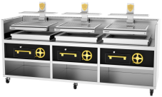 Profesionálny Basque gril na drevené uhlie, Josper PVJ-76-3-3-MB