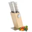 Sada kuchynských nožov so stojanom, white, nerez, 10ks