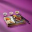 Grilovací kameň na grilovanie Premium set s akáciovou doskou, miskami a tanierom, 29x23cm