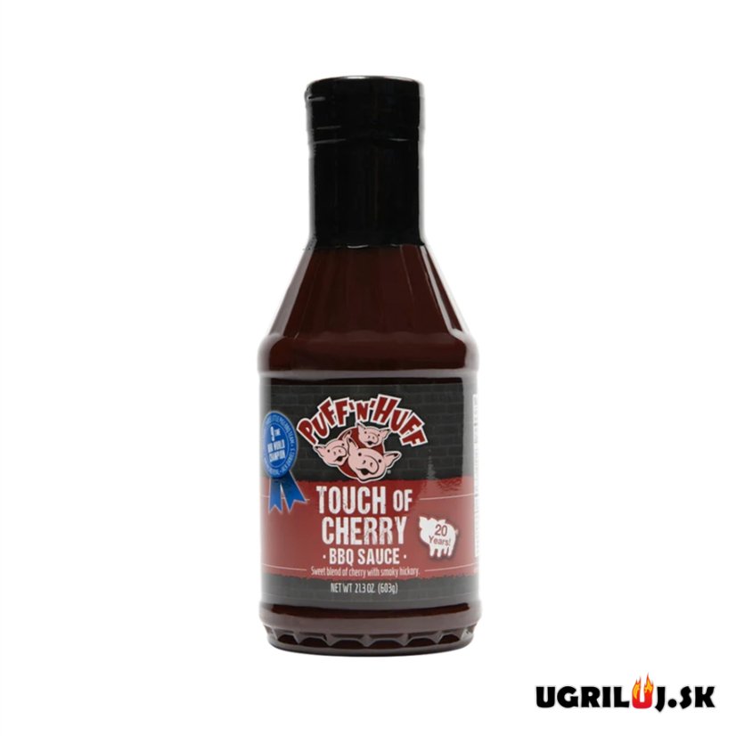 BBQ omáčka na grilovanie - Three Little Pigs - Puff 'n' Huff Touch of Cherry, 603g