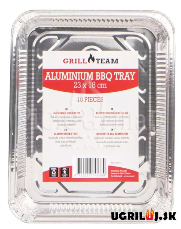 Hliníková tácka Grill Team - 23x18cm (10ks)