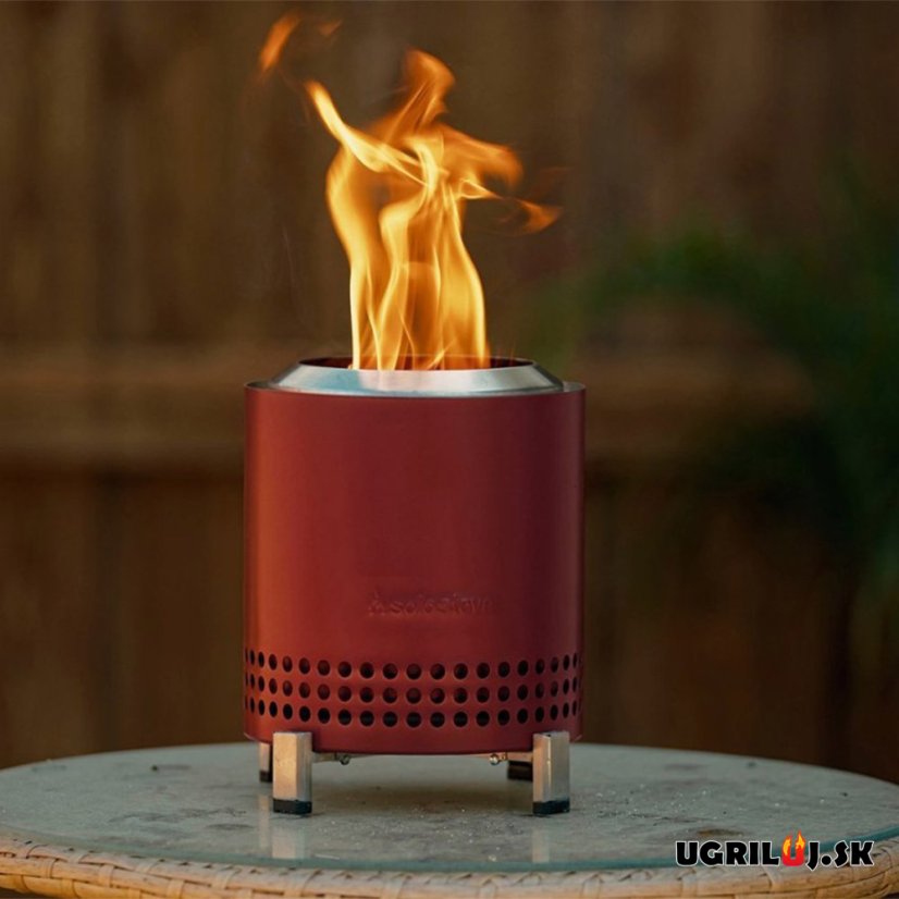 Ohnisko SOLO STOVE - MESA XL - Nerez, Červená