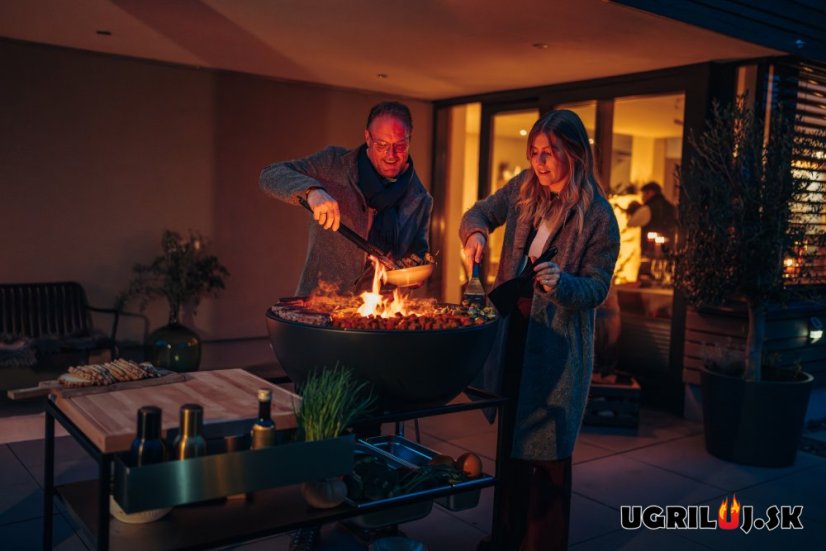 Vonkajšia kuchyňa Höfats "FIRE KITCHEN", s ohniskom Bowl 70 + platňa + hviezdicový stojan