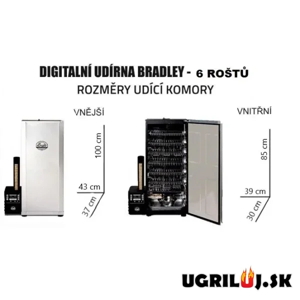 Udiareň Bradley Smoker 6, BTDS108, Digital