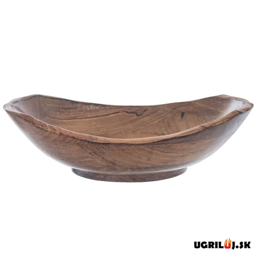Drevená misa z mangového dreva, oválna 30x27cm