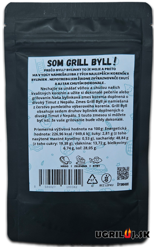 Grilovacie korenie Yogy Spices, GrillByll, 50g