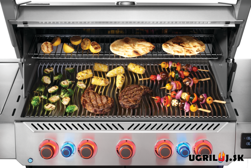 Plynový gril Napoleon - Prestige P665 EVO, Nerez