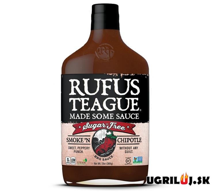 BBQ omáčka na grilovanie - Rufus Teague -  SMOKE 'N CHIPOTLE, (bez cukru), 369g